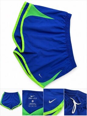 Nike Royal Blue & Neon Green Athletic Running Shorts